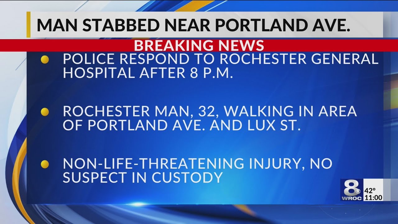 Rochester man hospitalized after Portland Avenue stabbing - YouTube