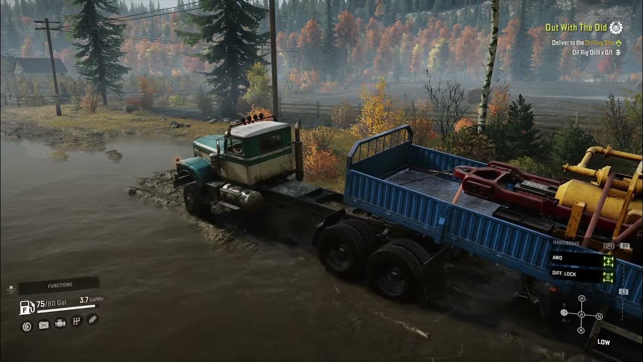 Snowrunner Westline V6 + High range gearbox = Fast Truck YouTube