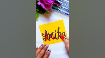 Arika name writing 😊 #namecalligraphy #shorts