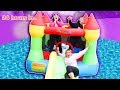 LAST TO LEAVE THE BOUNCE HOUSE IN THE POOL WINS $10,000 CHALLENGE!