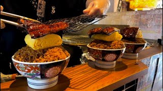 ⁣an UNUSUAL arrangement food on the plate | Japanese street food | Osaka | eel 大阪