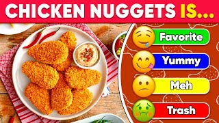 Tier List Rank Fast Food from Favorite to Trash 🍕📝 - Junk Food Quiz | Daily Quiz