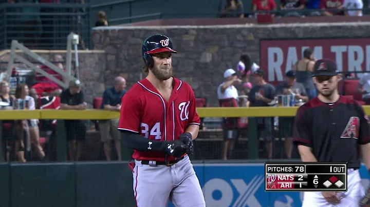 WSH@ARI: Harper smokes an RBI double to left field