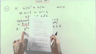 2008 SQA Advanced Higher Maths no.11   Proof