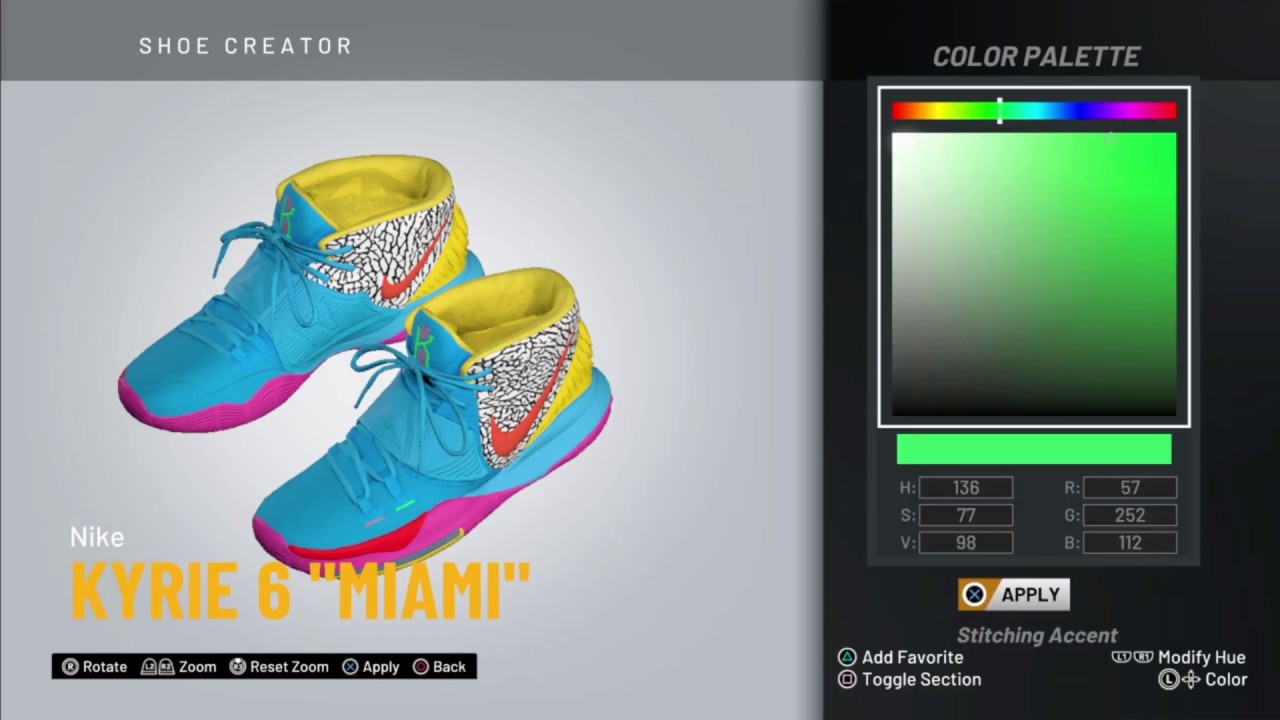 nba 2k20 shoe creator nike