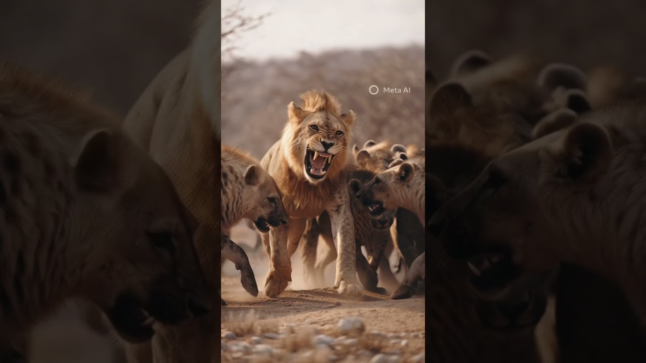 Lion king saves a leapord cub 🦁🔥 