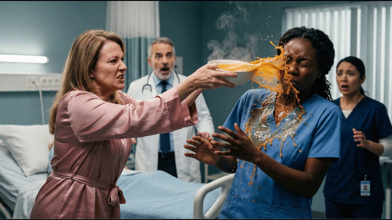 Spoiled Patient Throws Hot Soup at Black Nurse — Unaware She Just Married the Korean Mafia Boss