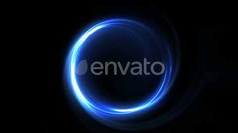 Abstract Blue Neon Background Luminous Swirling Glowing Circles | Motion Graphics - Videohive