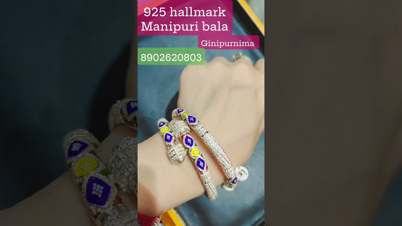Featuring 925 Hallmark Manipuri Bala Pairs Pure Silver Platinum Polish Section 8902620803