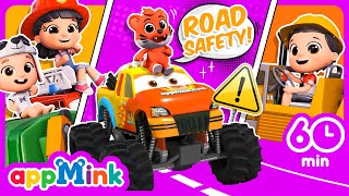 🛑🚦🚗 Road Safety with Monster Truck! 🚛🛣🏔 #appmink #nurseryrhymes #kidssong #cartoon #kids