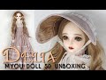 BJD MYOU Doll 1/3 SD Delia Unboxing Box Opening 球体関節人形開封 着せ替え엠유돌 딜리아 구체관절인형 개봉기 언박싱 (4K)