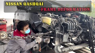 From collision to rebirth: the entire process of repairing the front of Nissan Qashqai!