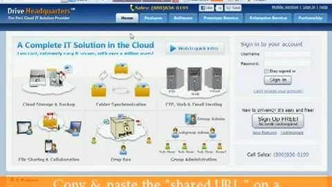 DriveHQ Tutorial - Sharing