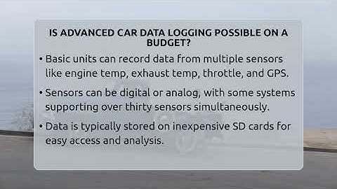 Is Advanced Car Data Logging Possible On A Budget? - Car Performance Pros