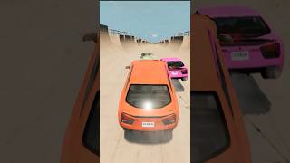 Fire Truck And Car Vs Steep Road