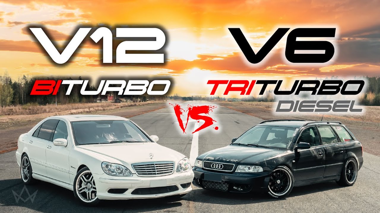 SUOMEN AINUT V12 S65 AMG +600hp VS. Audi A4 2.5TDI 470hp | KIIHDYTYSKISA