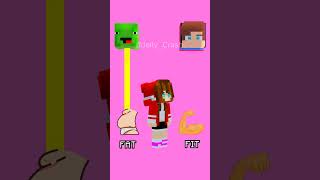 JJ Sister chooses FIT or FAT💪🍔— MAIZEN Minecraft Animation