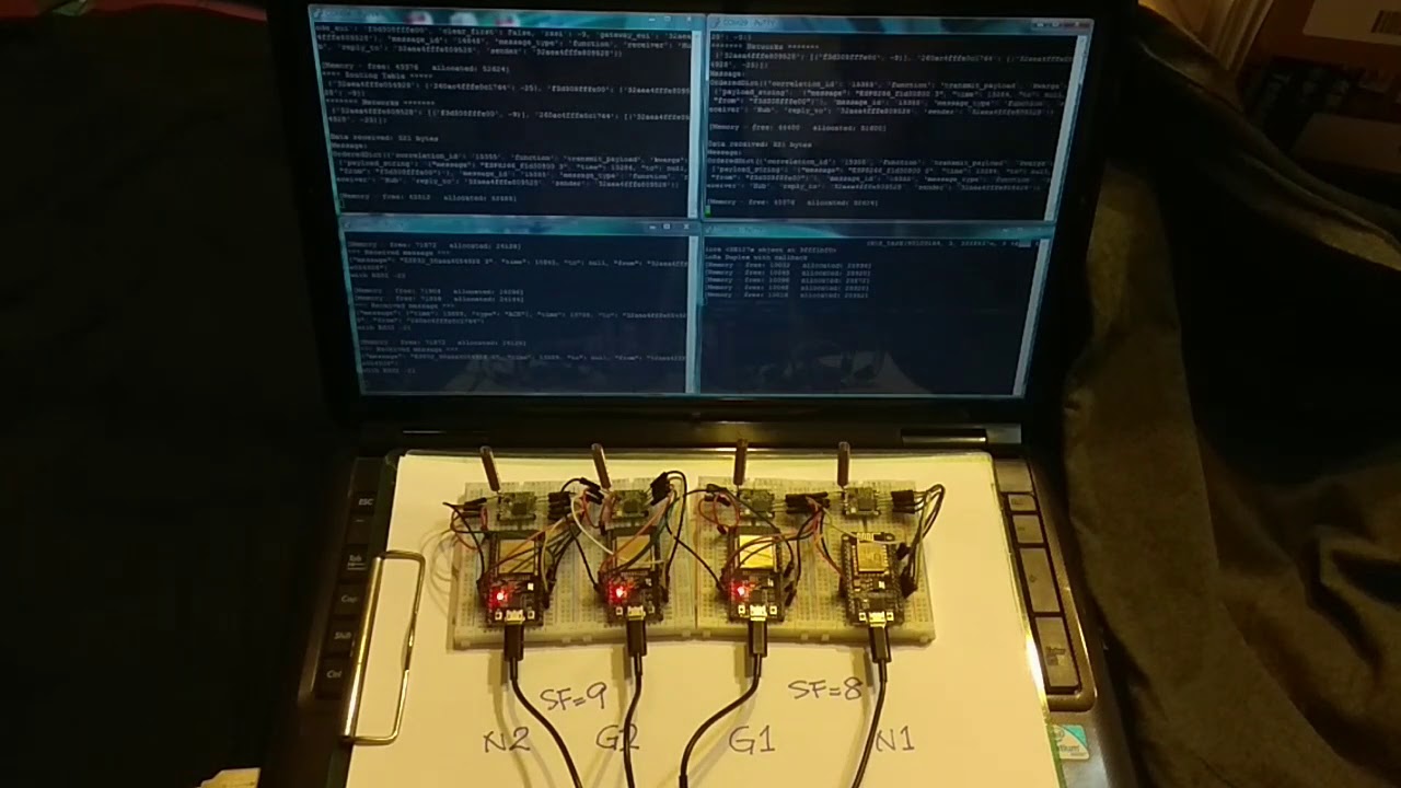 MQTT bridged LoRa networks - with MicroPython on ESP32 - YouTube
