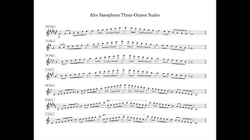Three-Octave Major Scales for Alto Saxophone at 80