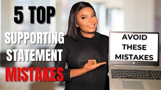 SUPPORTING STATEMENT - MISTAKES THAT WILL COST YOU THE JOB AND HOW TO FIX THEM QUICKLY (2025)
