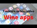 Wine apps basics