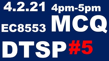 ec8553 discrete time signal processing mcq questions with answers | dtsp mcqs | dsp | CHROME TECH