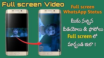 How To Make Full Screencreen Whatsapp Status Video in Telugu || Trending Full Screen Video Editing