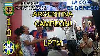 Argentina vs Brasil / REACCIONES  Hinchas ECUATORIANOS  / Copa América 2021