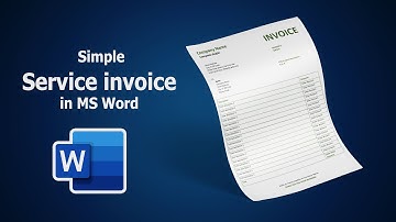 How to Create Simple a Service invoice Template using MS Word Office
