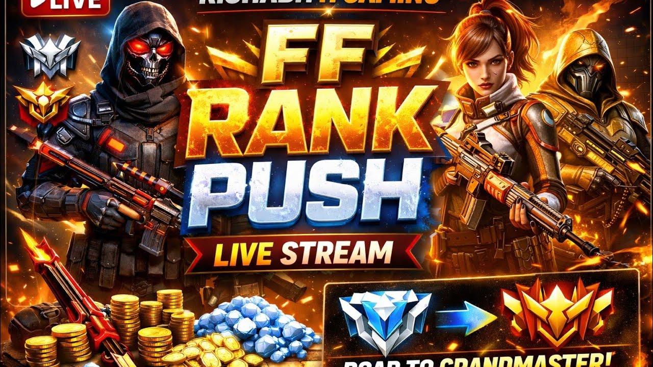 🔴 LIVE FF RANK PUSH 🔥 GRANDMASTER PUSH WITH SUBSCRIBERS | RISHABH H GAMING | FREE FIRE LIVE INDIA 🇮🇳