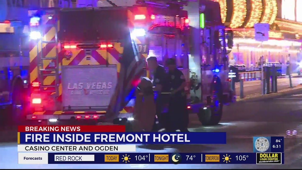 Fire crews respond to downtown Las Vegas hotel - YouTube