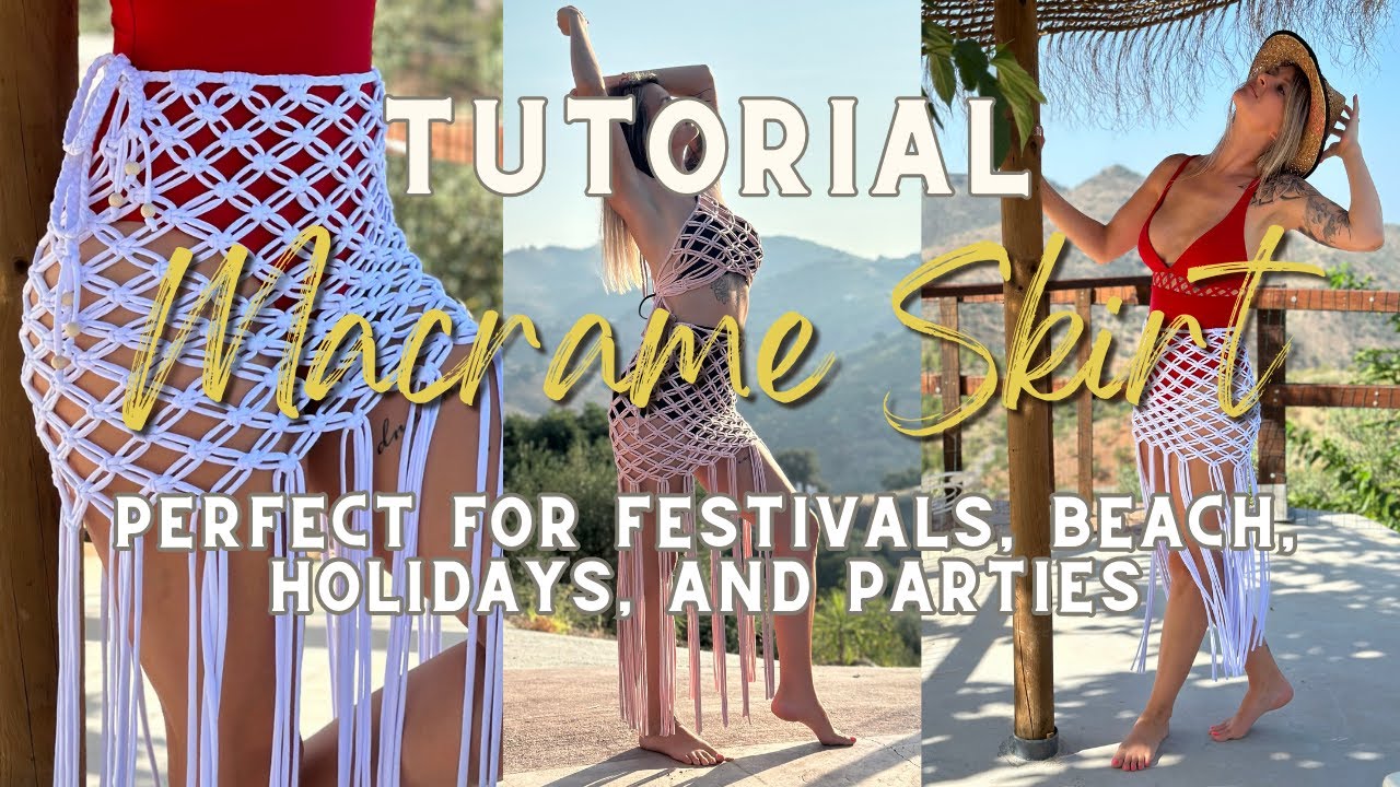 Macrame Skirt / Beach Macrame Skirt/ Holiday Macrame Skirt / Summer Macrame Skirt/ Beginner Frendly