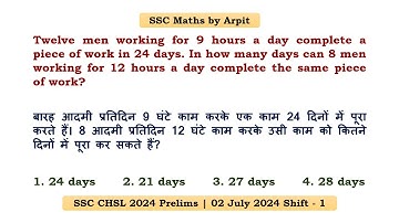 Twelve men working for 9 hours a day complete a piece of work in 24 days. In how many days can 8 men