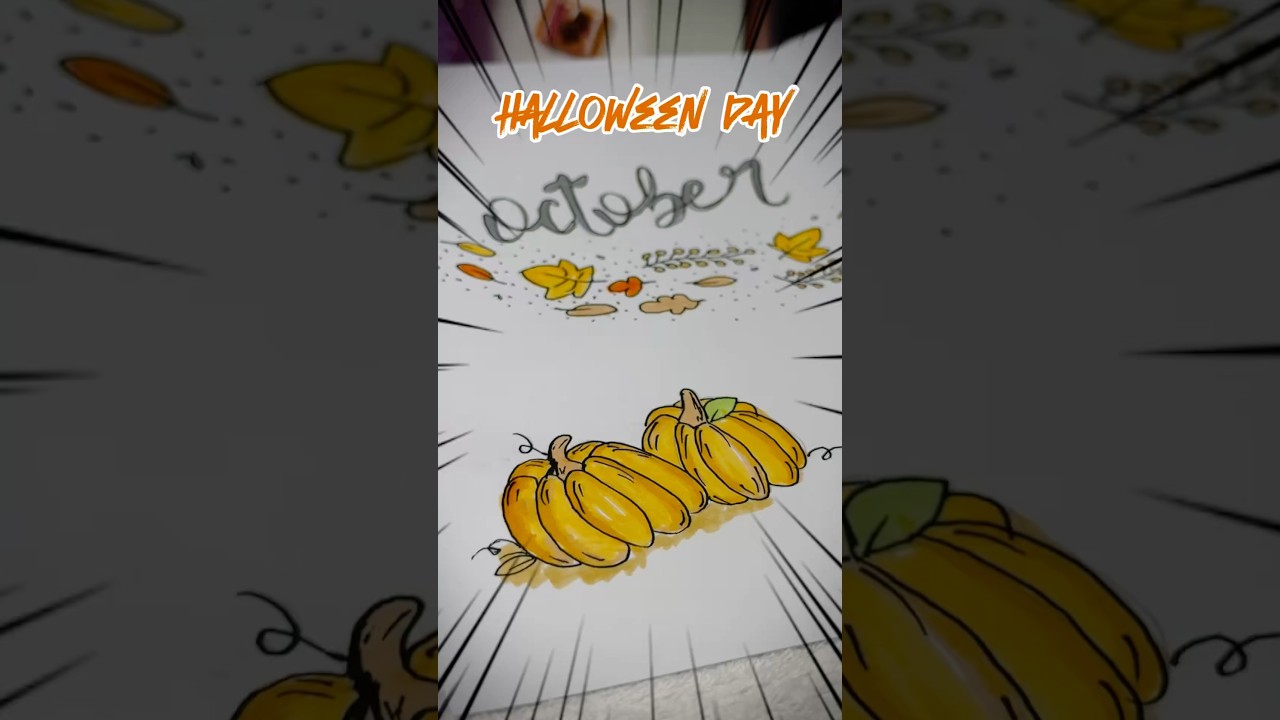 🎃Halloween day special journal cover page idea 