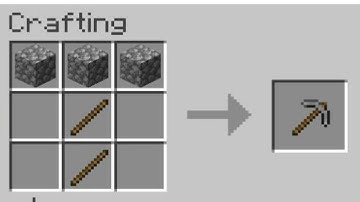MineCraft:  Craft Stone Pickaxe