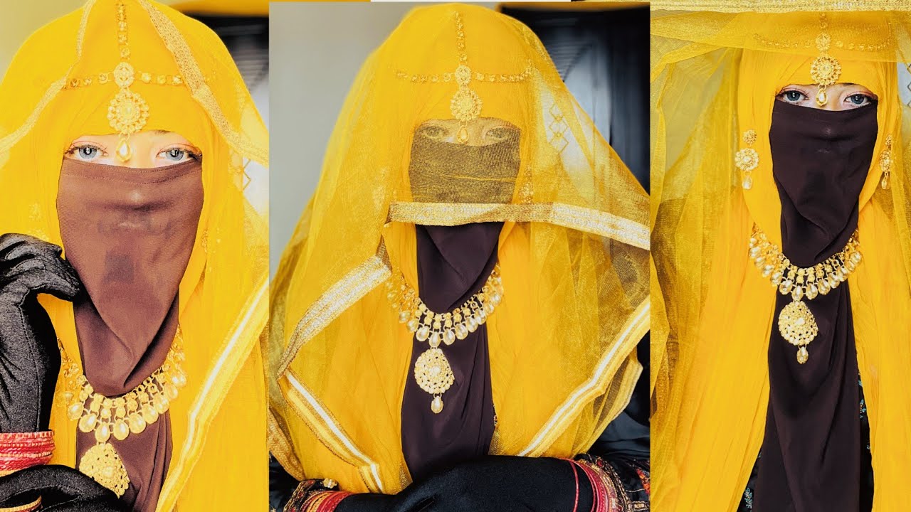 How to Do Gorgeous Bride's Eye Veil with Jewelry | Beauty queen by using yellow color highlight look