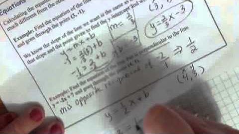 Writing Equations Using Parallel and Perpendicular Lines, part 3