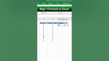 Rept function in excel