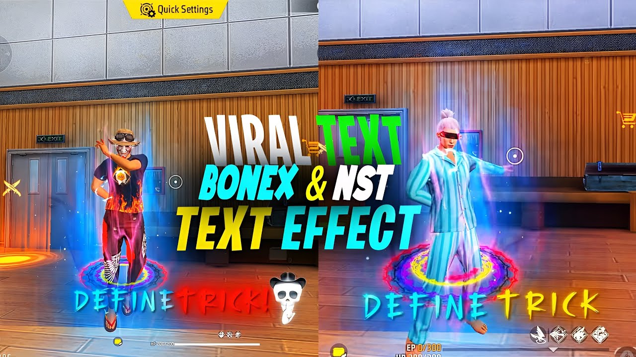 how to edit text effect like bonexff & nst twins ff|VIRAL SHINY GLOWINg ...