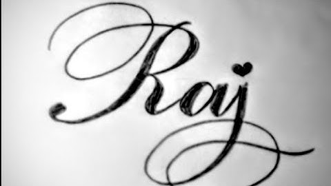 How to write ✍️ in Raj ❤️ name design| #shivamwriter1m