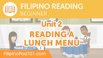 Reading a Lunch Menu - Filipino Reading Practice