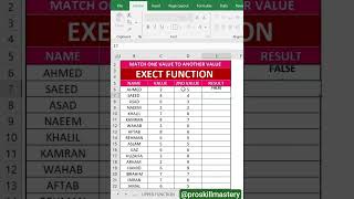 🔍 EXACT Function in Excel | Case-Sensitive Text Comparison 😲⚡#shorts #shortsviral #shortvideo