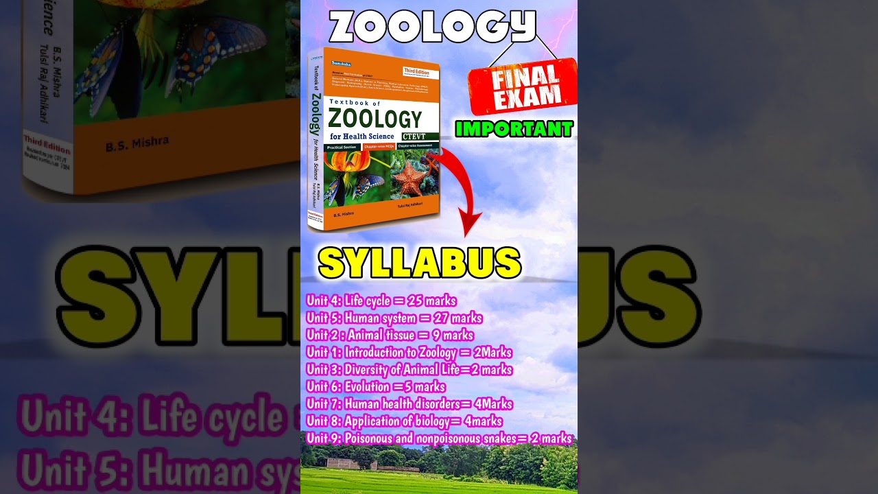 Zoology Syllabus 2082 || follow this || ctevt 2082|| 