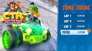 CTR: Nitro-Fueled - Blizzard Bluff (1:11:50) - Time Trial
