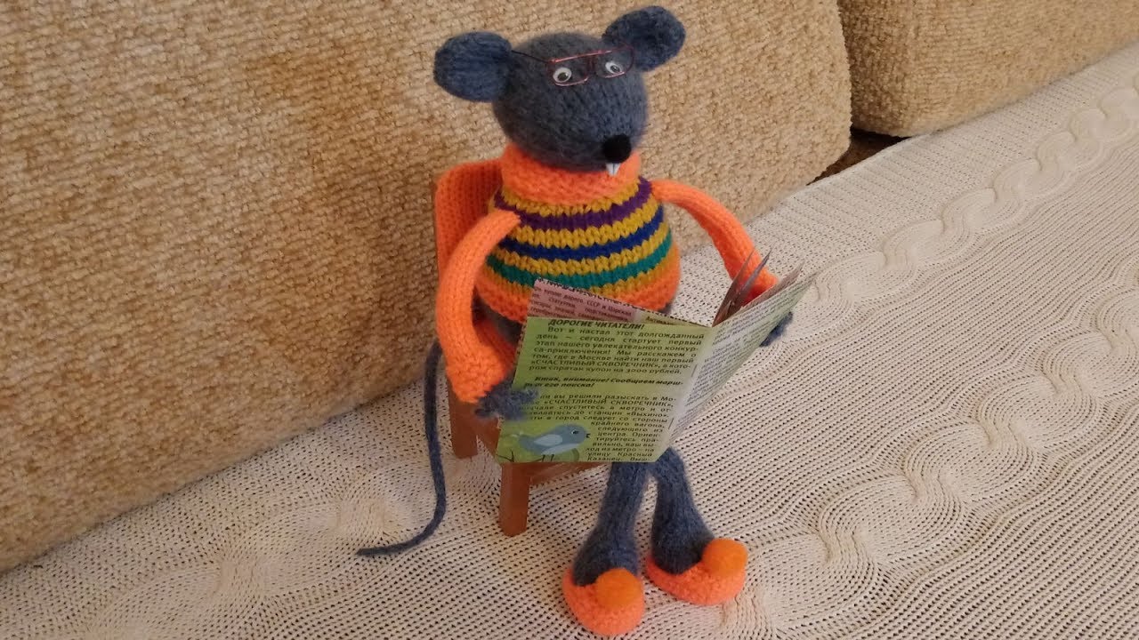 Мышь, крыса вязаная спицами и крючком. Идеи для рукоделия. Hand made. mouse. Мастер класс