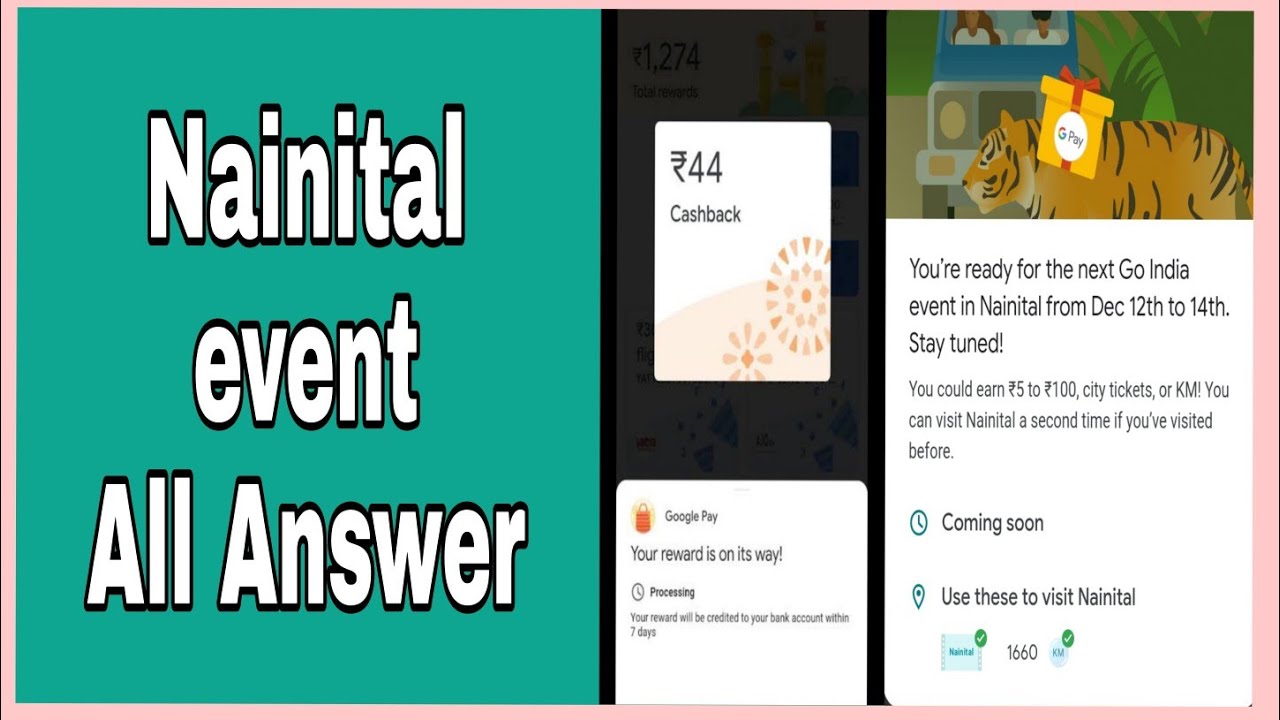 GPAY NANITAL EVENT QUIZ ANSWERS|| GO INDIA OFFER|| RARE TICKETS|| PART-2