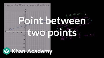 Finding a point part way between two points | Analytic geometry | Geometry | Khan Academy