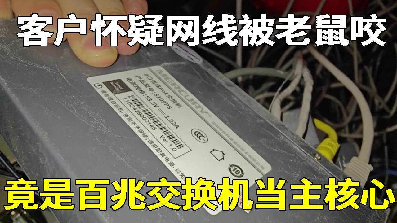 网络断断续续，客户一直以为是老鼠干的！原因竟是百兆交换机当主核心！【海南弱电小胡】