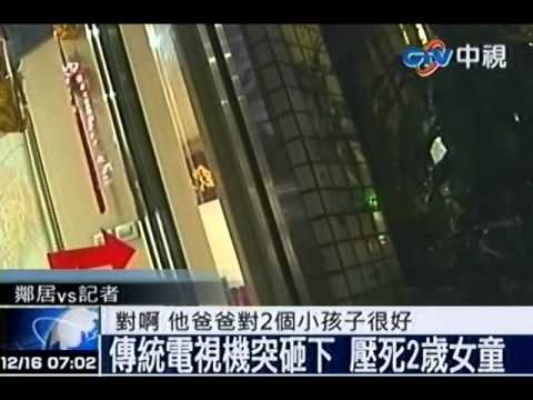 傳統電視機突砸下 壓死2歲女童