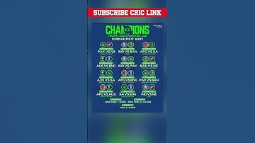#championstrophy2025 Complete Schedule | #pakistan #cricket #shorts #babarazam #mohammadrizwan